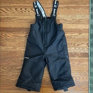 Kamik Black unisex Kids Overalls with Logo Straps
